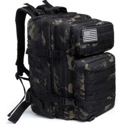 Sac &agrave; Dos Militaire Tactique 45L Grande Capacit&eacute; Molle &Eacute;tanche Chasse P&ecirc;che Trekking Randonn&eacute;e