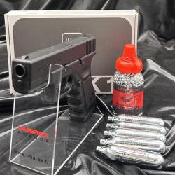 Pack Pr&ecirc;t &agrave; tirer PISTOLET GLOCK 19 - CO2 - Billes acier 4,5MM