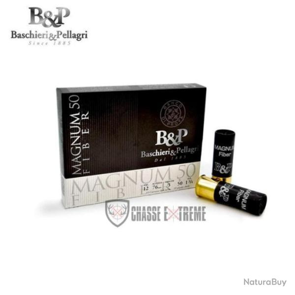 10 Cartouches B&P Magnum Fiber 50G Cal 12/76 Pb 5