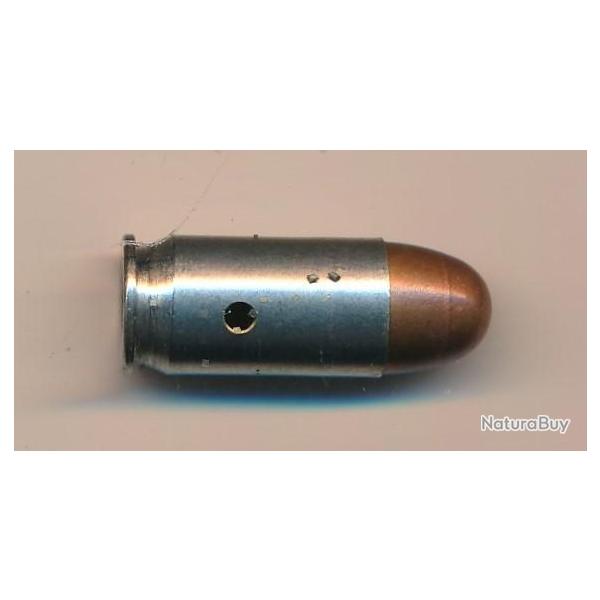 NEUTRA Une  rare cartouche 45 ACP USA  �PREUVE DE SURPRESSION �tui laiton �tam�  WW2 1942