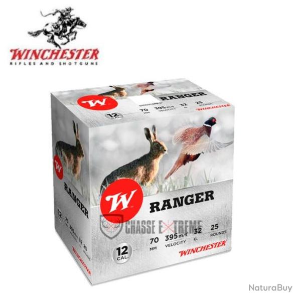 25 Cartouches WINCHESTER Ranger 32g cal 12/70 PB 7