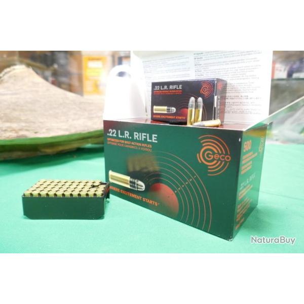 Cartouches 22lr GECO RIFLE pour carabine � verrou en pack de 500