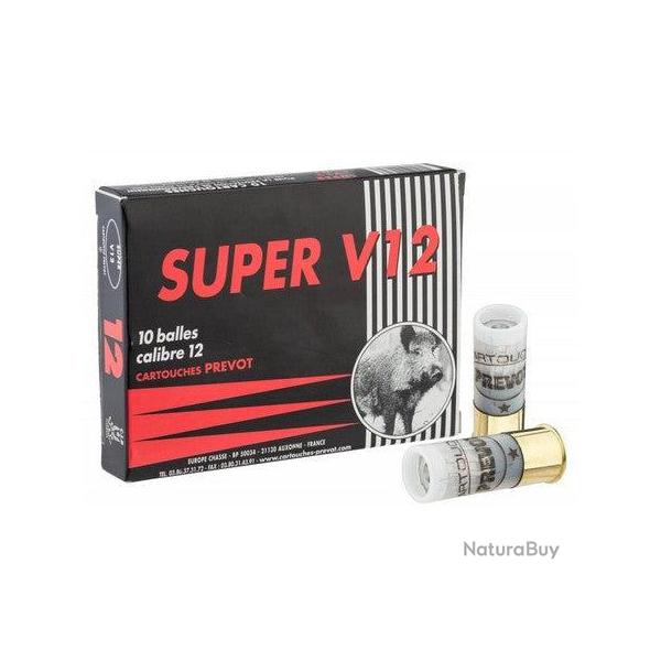 Cartouches Prevot Super V12 Expansive - Demi-blind�e - Cal. 12/67 - 29 g / Par 1