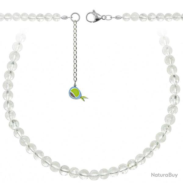 Collier en cristal de roche - Perles rondes 6 mm - 55 cm