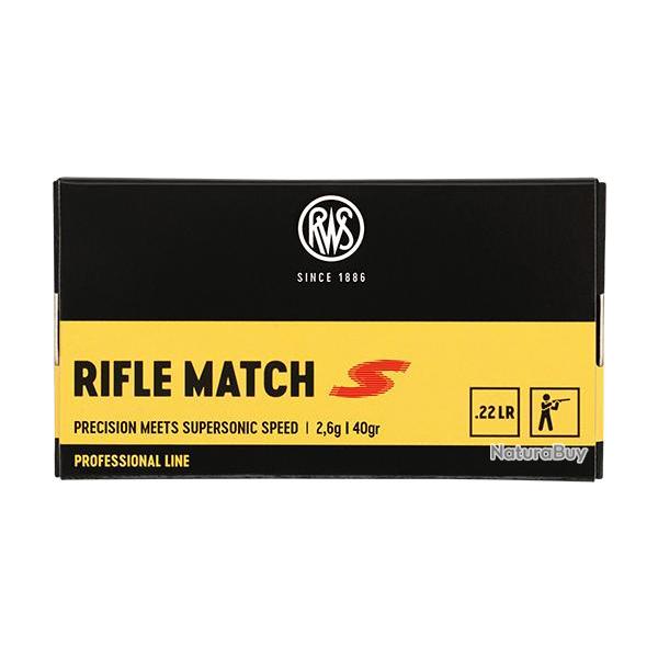 50 munitions RWS Rifle Match S Professional Line .22 LR