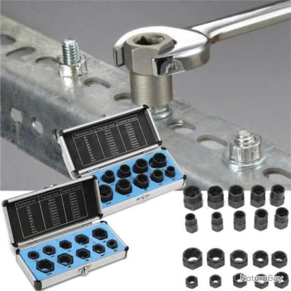 Coffret de 10 Extracteur de Boulon Verrouillage Douille D�graissant Filetage