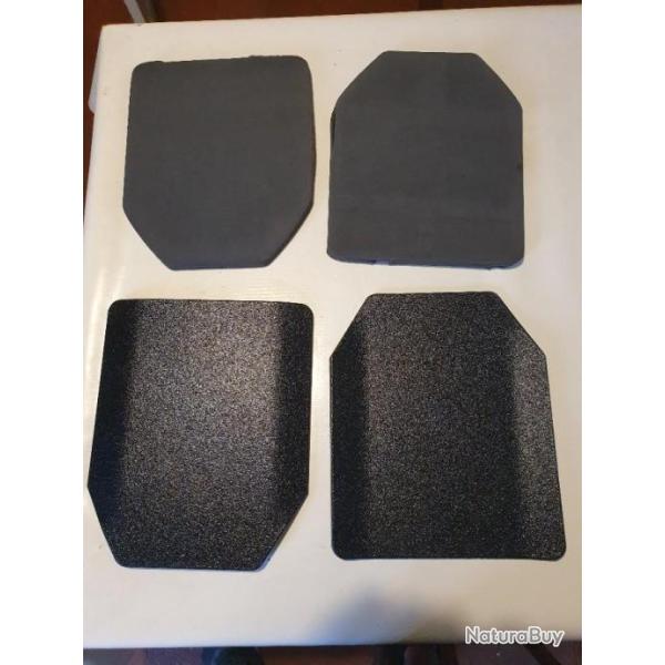 LOT 2 Plaque pare balles/balistiques nij3 +(2 ANTI TRAUMA FOURNIS) Mtal ar 500