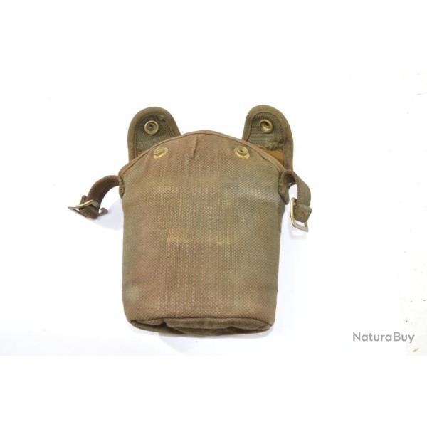 Housse de gourde bidon Belge ann�es 1950. Belgique Guerre Congo