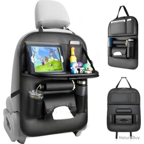Organisateur Voiture cuir Protecteur de Si�ge Arri�re Porte Tablette Pliable