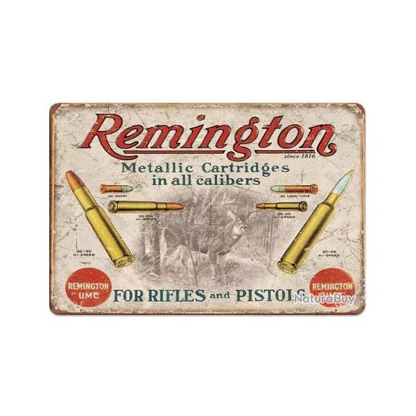 PLAQUE METAL REMINGTON RIFLES AND PISTOLS