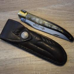 Grand  Laguiole Extra G.DAVID 13/24cm + Etui de Ceinture en Cuir
