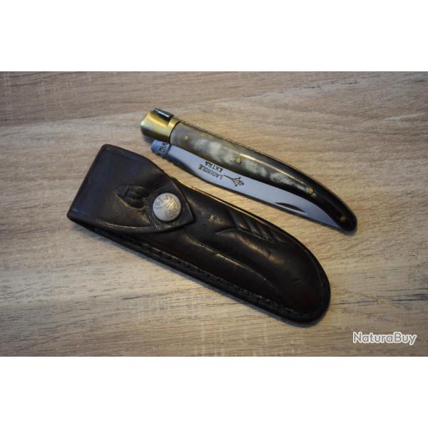 Grand  Laguiole Extra G.DAVID 13/24cm + Etui de Ceinture en Cuir