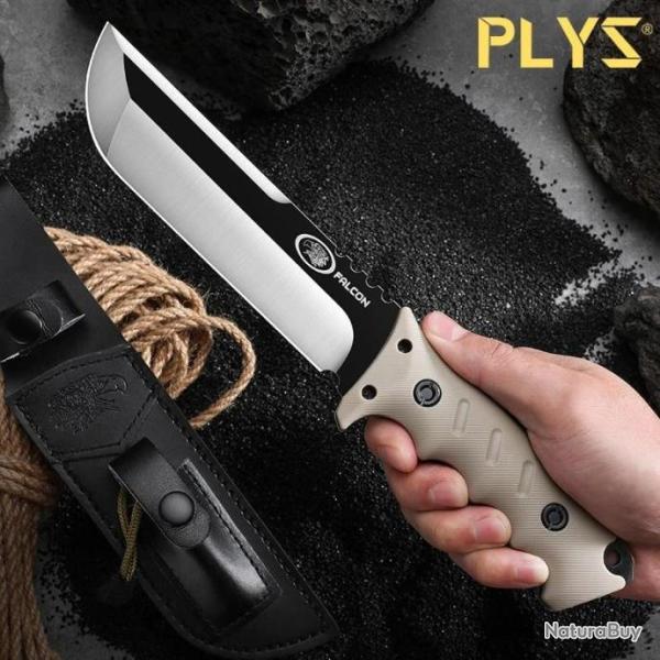 PLYS Couteau En Acier Inoxydable EDC Avec Fourreau - LIVRAISON GRATUITE !!