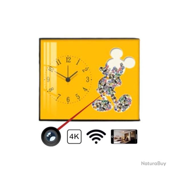 Horloge Cam�ra Espion 4k Wifi MIckey