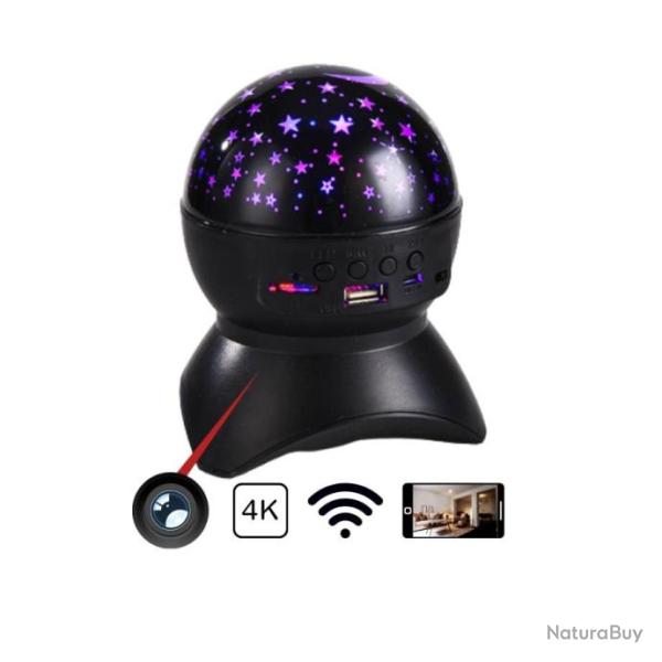 Projecteur lumineux Enceinte Bluetooth Cam�ra 4K Wifi