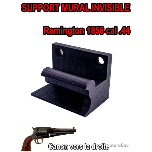Support mural invisible de pr�sentation pour Remington 1858 vers la droite - Bast3D