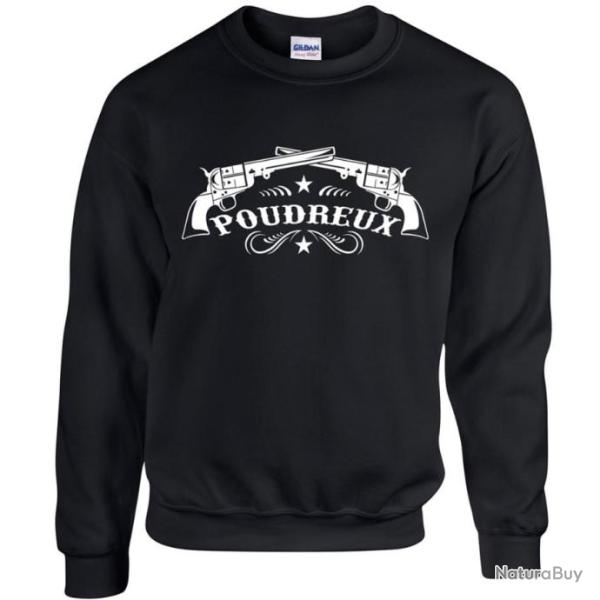 Sweat POUDREUX tir revolver amorce percussion PNF2 PN poudre noire black powder calibre .45 .44 .36