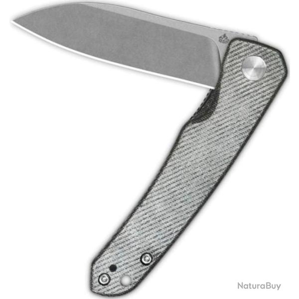 Couteau QSP Otter Denim Manche Micarta Lame Acier 14C28N SW IKBS Linerlock Clip QS140F1