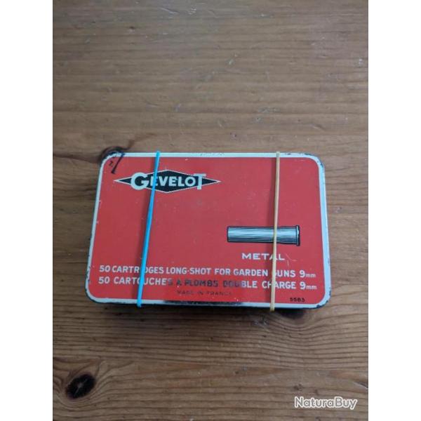 GEVELOT Boite de 50 cartouches ( 3/4 pleine ) munitions 9mm � plombs double charge
