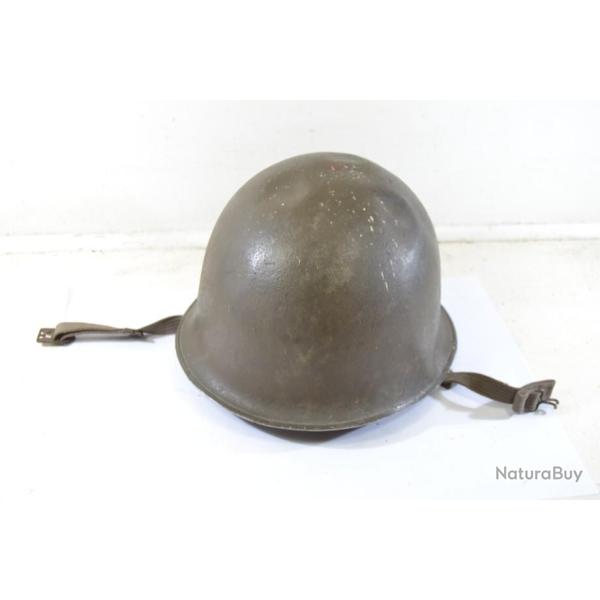 Casque militaire Arme Franaise modle 1951, a nettoyer. Usure lgre.