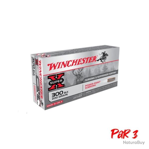 Balles Winchester Subsonic Soft Nose Jacket - Cal. 300 BLK - 300 BLK / 200 gr / Par 3