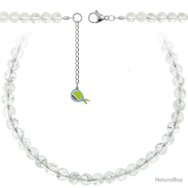 Collier en cristal de roche - Perles rondes 8 mm - 70 cm