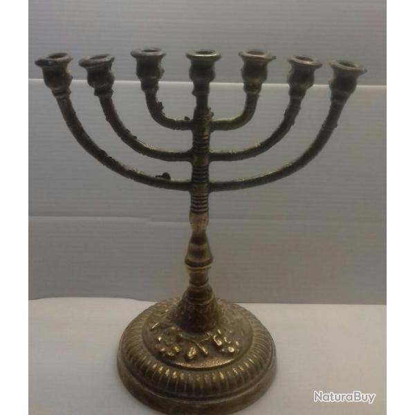 MENORAH 15cm chandelier religieux Isra�lite - vintage
