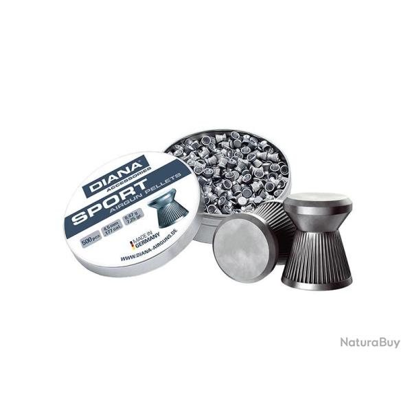 500 PLOMBS PLATS DIANA SPORT CAL. 4,5MM
