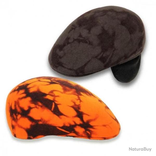 CASQUETTE PLATE ORANGE CAMO AVEC CACHE OREILLES TXL