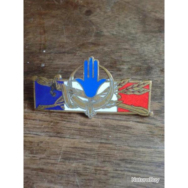 Insigne afrique du nord afn guerre d algrie force francaise / elie mardini 5 rue chapon paris 3eme