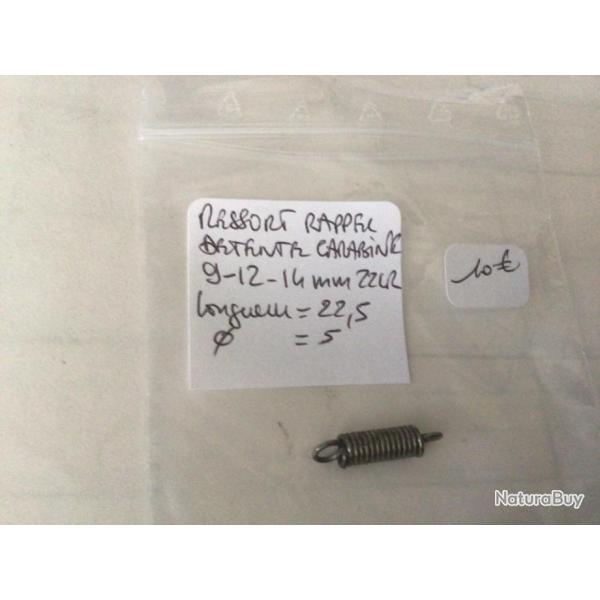 VENDU PAR LE-CUIRASSIER RESSORT DE RETOUR DE DETENTE CARABINE 9-12-14 MM ET 22 LR GAUCHER