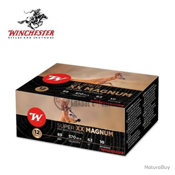 10 Cartouches WINCHESTER Super XX Magnum 63g cal 12/89 Pb 2