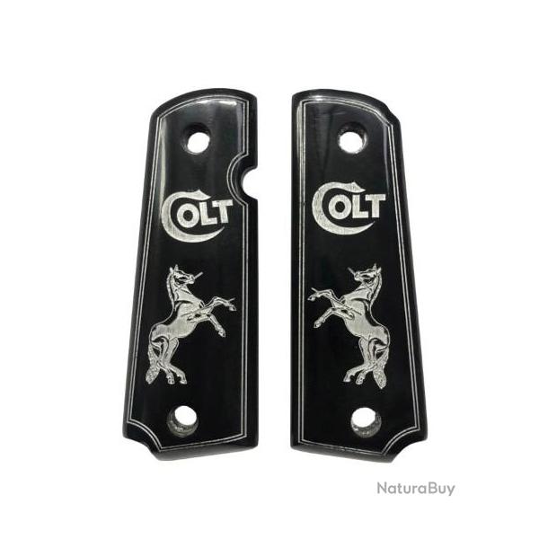 plaquette de crosse pour colt 1911 "cheval cabr�"
