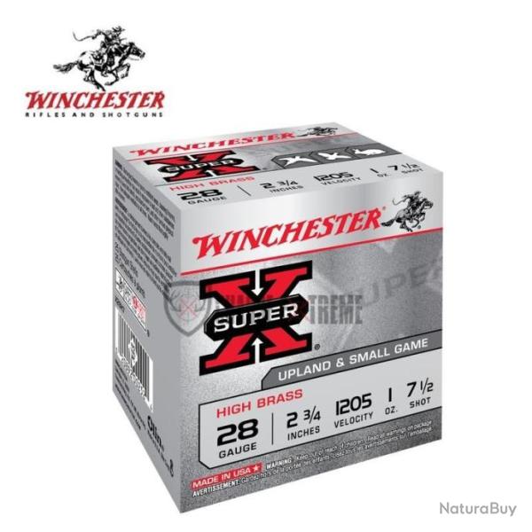25 Cartouches WINCHESTER Super-X 28g cal 28/70 PB 7,5