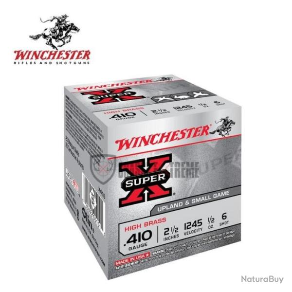 25 Cartouches WINCHESTER Super-X 14g cal 410/63 PB 6
