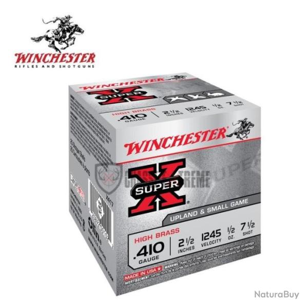 25 Cartouches WINCHESTER Super-X 14g cal 410/63 PB 7