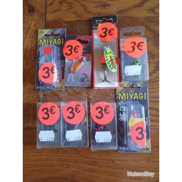 Lot de 8 cuill�res pour la p�che neuf l ensemble