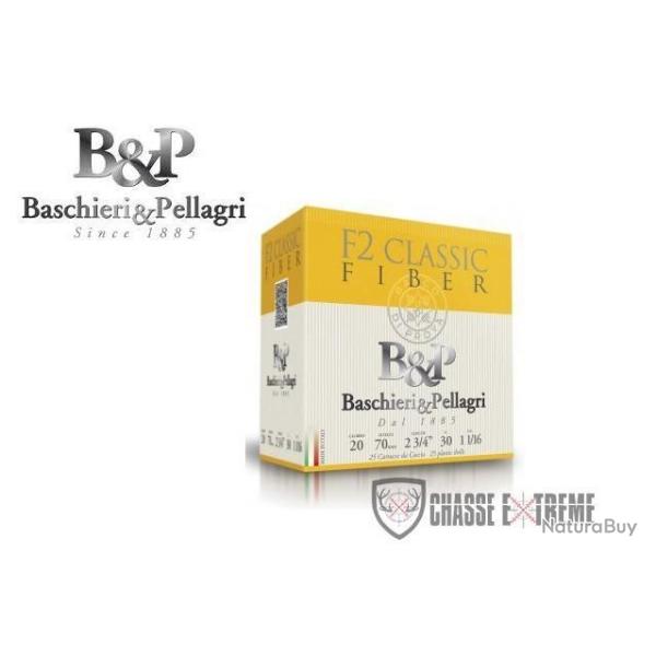 Boite de 25 Cartouches B&P F2 Classic Fiber 30G Cal 20/70 Pb 5