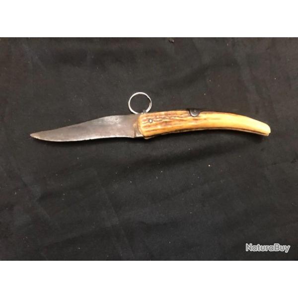 couteau pliant chevalier delangres manche en corne