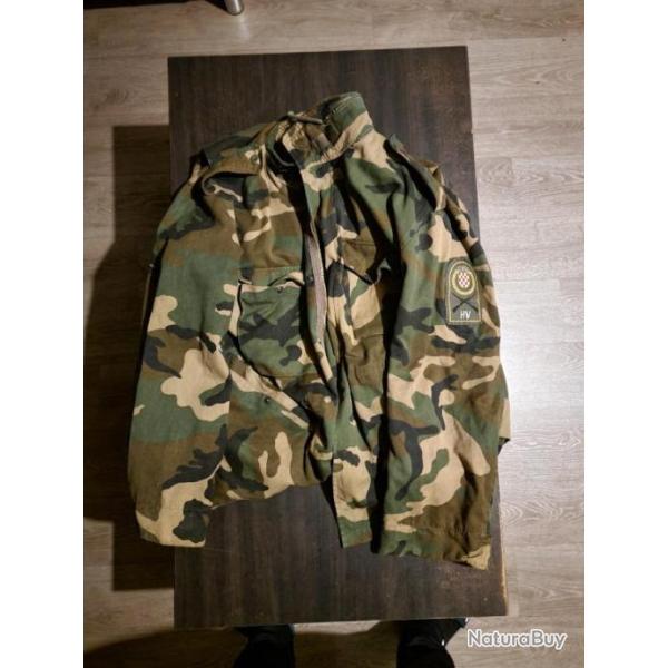 Veste de treillis militaire camo FE avec capuche