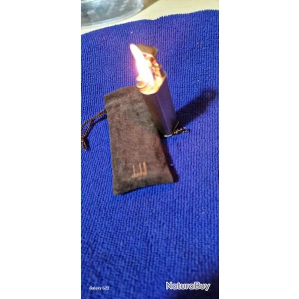 Exceptionnel briquet Dunhill sylphide argent massif poin�ons plaqu� or (vermeil), parfait �tat.