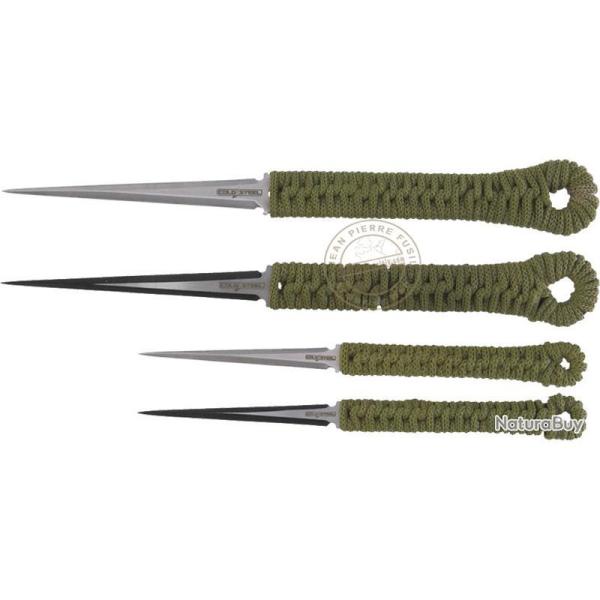COLD STEEL - Lot de 4 pointes de lancer manche paracorde
