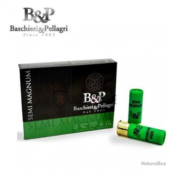 Boite de 10 Cartouches B&P Semi Magnum 36G Cal 16/70 Pb 5