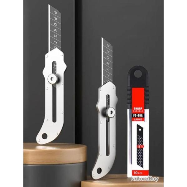 Nouveau Cutter Acier Inoxydable Verrouillage Manuel Solide Rapide durable Pratique Discret