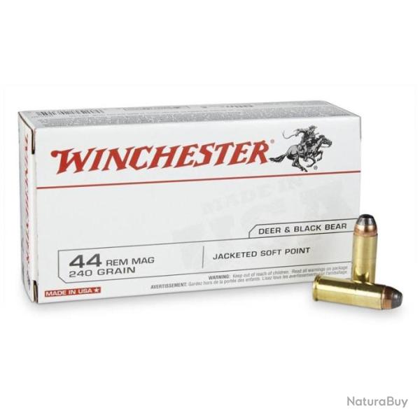 Op�ration 24.2.1 - Munitions Winchester 44 Rem Mag JSP 15.6g 240gr x10 boites