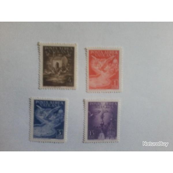 timbres poste a�rienne du vatican de 1947