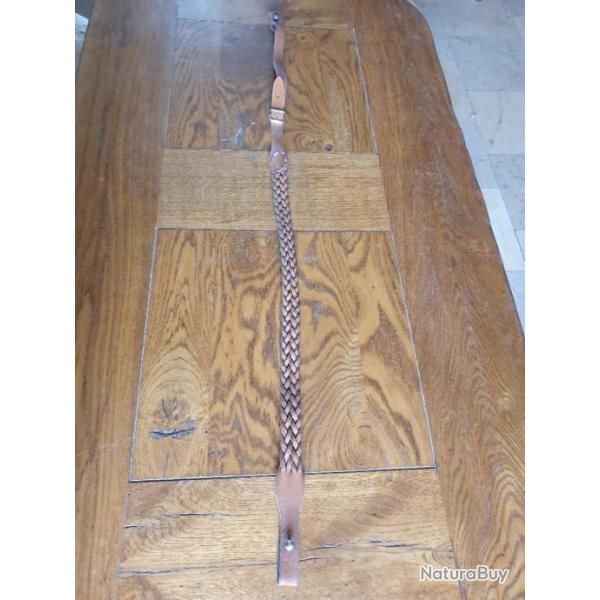 Bretelle tress�e en cuir marron occasion autre