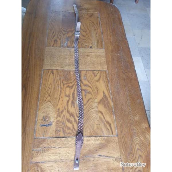 Bretelle tress�e en cuir marron occasion autres