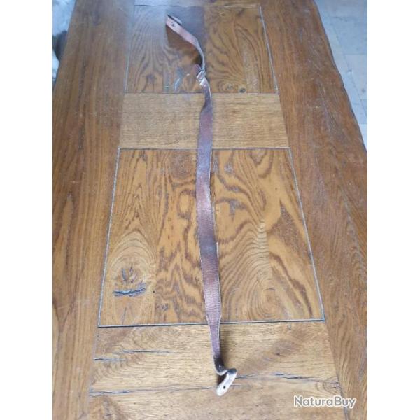 Bretelle en cuir marron occasion pas de rivet