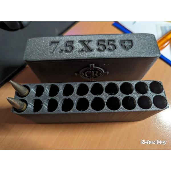 Bo�te � munition 7.5x55 suisse drapeau